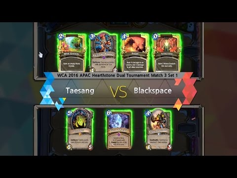 [ Taesang vs Blackspace ] WCA 2016 APAC Hearthstone Dual Tournament Match 3 160418 (KOR)