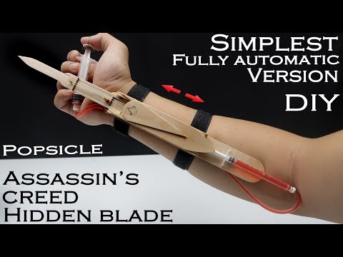 How to make Assassin's Creed Hidden blade - EASIEST WAY - Fully automatic