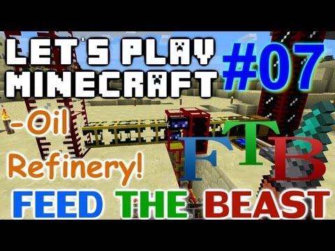 Let's Play Minecraft FTB Ep 7 - Oil Refinery