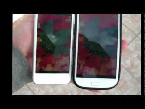 Pantalla iPhone 5 vs Galaxy S3