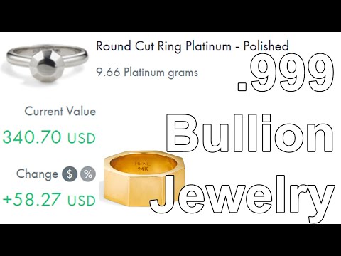 .999 Investment Grade Gold & Platinum Jewelry - 24k Bullion The Perfect Gift For Stackers