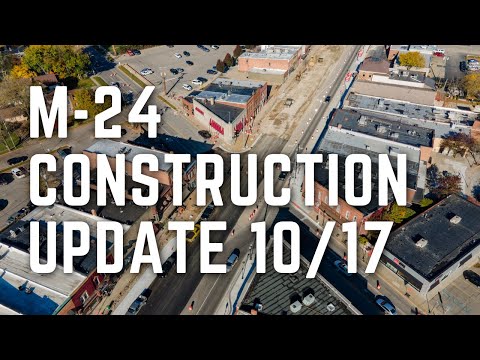 M-24 Construction Progress Oxford Michigan 10/17/2020