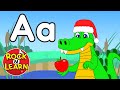 Christmas ABC Phonics Song For Kids Alphabet Song With Two Words For Each Letter