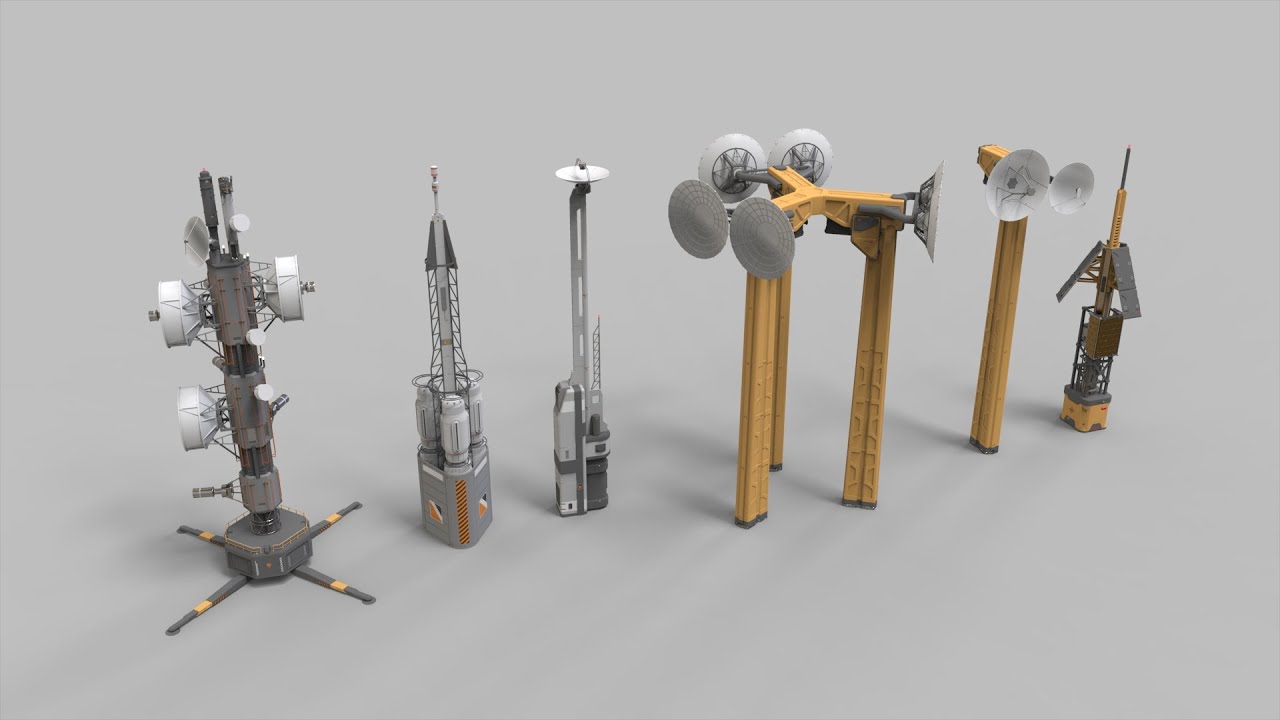 Sci fi antenna 7 3D Model