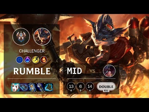 Rumble Mid vs Akali - EUW Challenger Patch 10.5