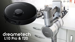 Dreametech L10 Pro Robot Vacuum and T20 Cordless Vacuum