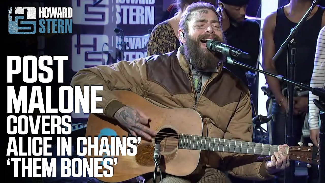 Post Malone Covers â€œThem Bonesâ€ Live on the Stern Show - YouTube