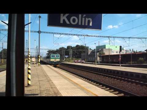 Průjezd vlaku EC 110 Praha (ČD 162.035) - Kolín, 9. 7. 2013