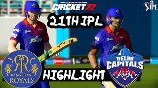 Rajasthan Royals vs Delhi Capitals 21th IPL Match 2022 - Cricket 22 Gameplay 1080P 60FPS