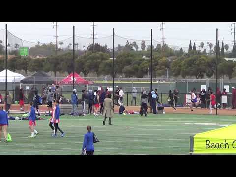 OpenB 4x100m Heat 1 at Griffin Relays 3-2-18 - Los Alamitos Boys