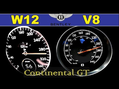 Bentley Continental GT W12 vs V8 top Speed Acceleration test | 6 L vs 4 L | Petrol