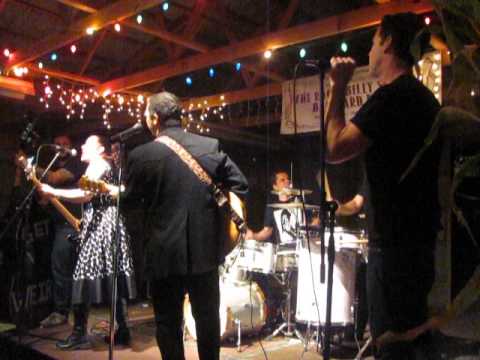 The Young Werewolves & Full Blown Cherry on stage together at Cory D'Amore's Rockabilly Shindig