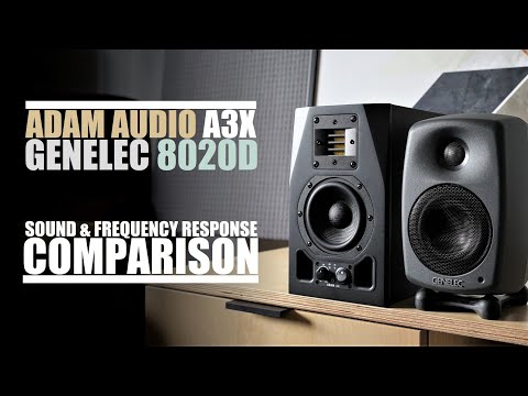 Adam Audio A3X  vs  Genelec 8020D  ||  Sound & Frequency Response Comparison