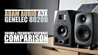 Video thumbnail for Adam Audio A3X  vs  Genelec 8020D  ||  Sound & Frequency Response Comparison by DSAUDIO.review