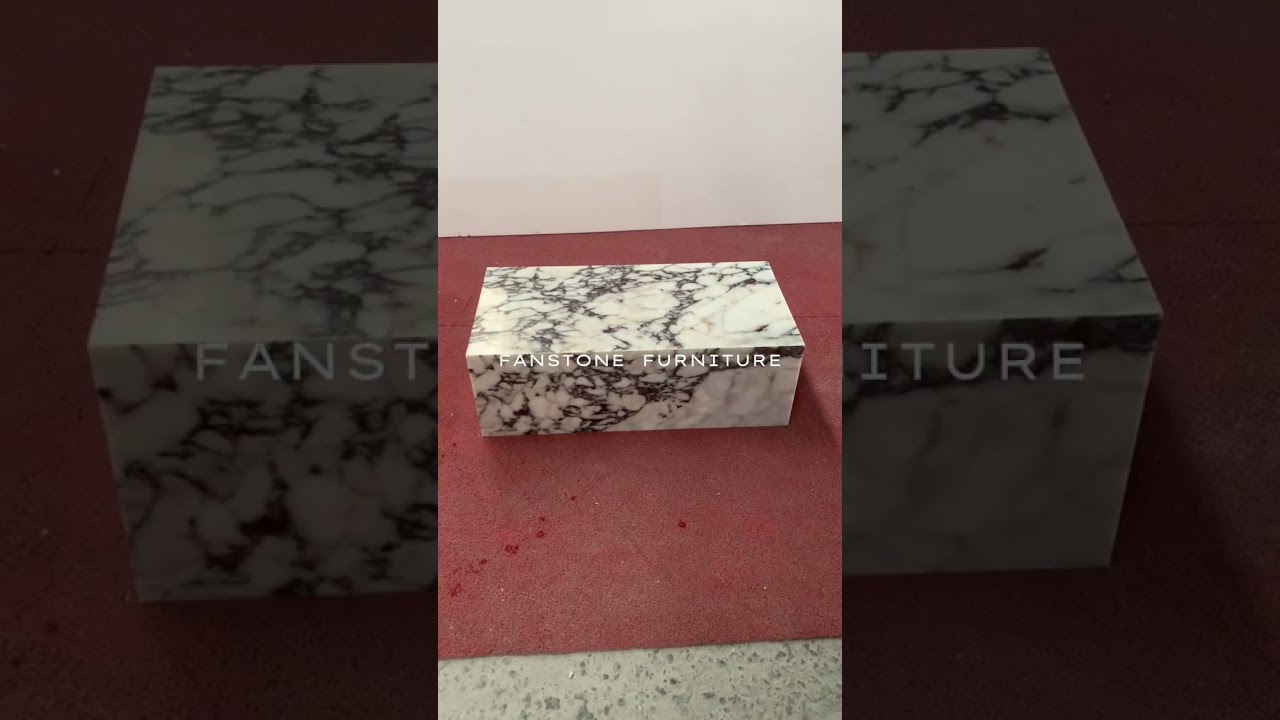 Calacatta viola marble plinth coffee table. #marblefurniture #marbletable #naturalmarble #marble