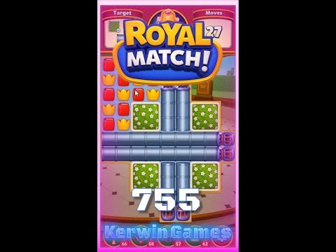 Royal Match Level 755 - Hard Level - No Boosters