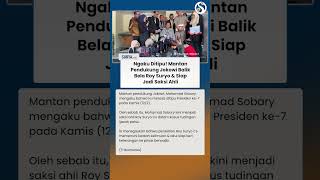 Ngaku Ditipu! Eks Pendukung Jokowi Balik Bela Roy Suryo hingga Jadi Saksi Ahli