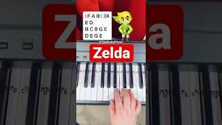 Zelda Piano Easy Tutorial 🧚‍♀️😍 #pianotutorial