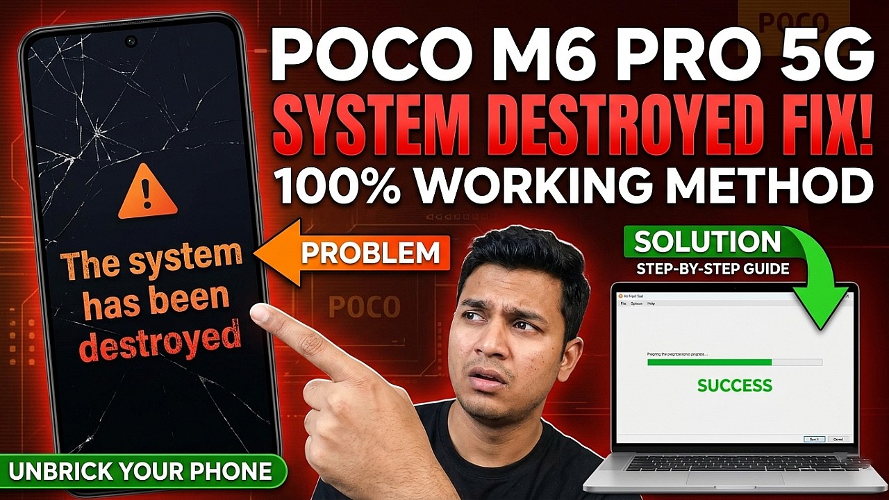 How to Fix "The system has been destroyed" in POCO M6 Pro 5G | 100% Fixed