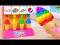 Ice Cream Cone Making Sweet Miniature Rainbow Ice Cream Chocolate Recipe Decorating Mini Cakes