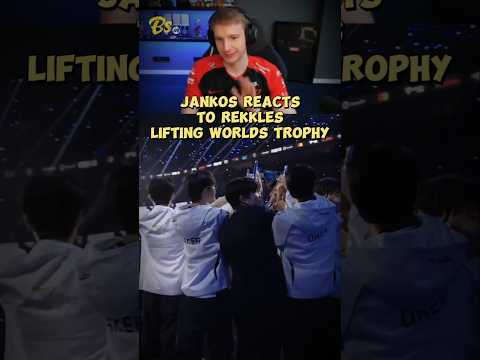 Jankos was so happy to see Rekkles lifting Worlds trophy! #worlds2024 #leagueoflegends #gaming