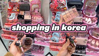 shopping in korea vlog 🇰🇷 skincare & makeup haul 🖤 Oliveyoung hello kitty black edition 올영세일