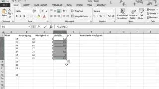 Berechnung der relativen Häufigkeit mit Excel