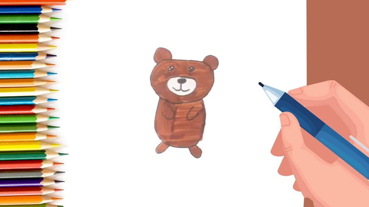 How To Draw A Cartoon Bear Step by Step Tutorial For Young