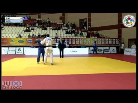Judo Grand Slam Baku 2013: Alexis MORIN-MARTEL (CAN) - Zebeda REKHVIASHVILI (GEO) Repechage [-73kg]