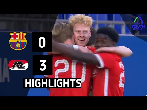 Highlights - Round of 16: FC Barcelona vs AZ Alkmaar | UEFA Youth League 2022/23