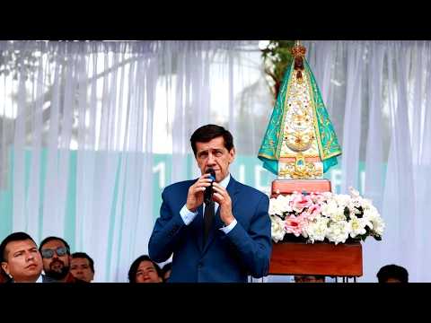 📿 PALMA SOLA I El gobernador Sadir acompañó las honras a la Virgen del Valle