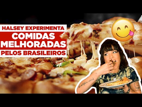 Halsey experimenta comidas melhoradas pelos brasileiros