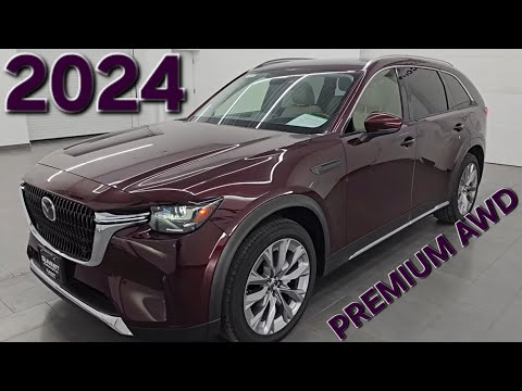 2024 MAZDA CX-90 AWD PREMIUM ARTISIAN RED PREMIUM 4K WALKAROUND 25J60A