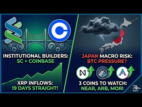 Institutional Boom vs. Japan Macro Shock! SC + Coinbase Partnership & XRP Streak. 3 Coins to Watch.