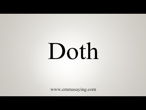 Part of a video titled How To Say Doth - YouTube