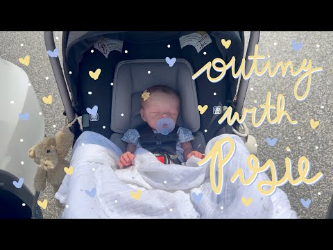 Outing with Silicone Baby Posie! Shopping with Fake Baby | Kelli Maple   4K