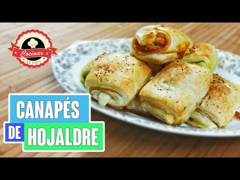 Canapés para navidad | Canapés de hojaldre | Canapés fáciles y rápidos | Entrantes navideños