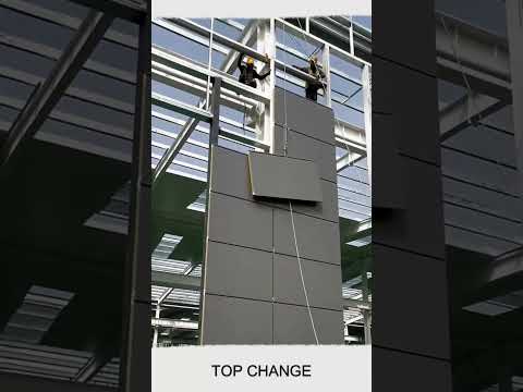 Aluminium wall composite panel installation process #steelstructure #goodtools #smartwork #craft