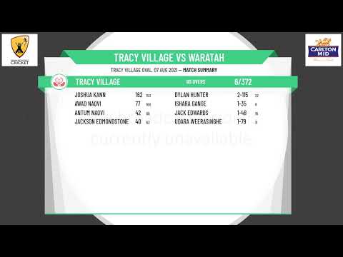 DDCC Carlton Mid Premier Grade Round 13: Tracy Village v Waratah Day 1