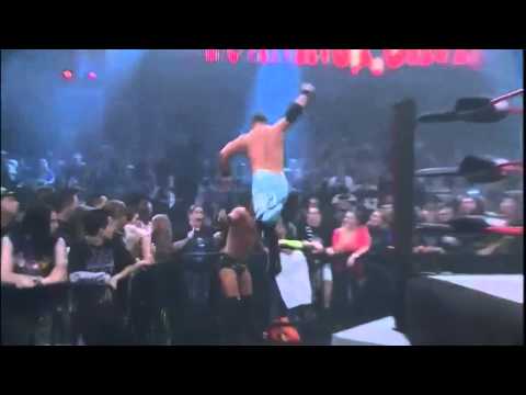 Apron Clothesline   AJ Styles