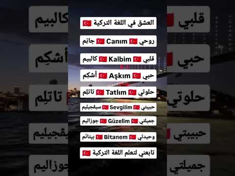 كيف تقول أحبك  باللغة التركية 🇹🇷 #تعلم_اللغة_التركية #اللغة_التركية #learnturkish #حب #عشق #اسطنبول