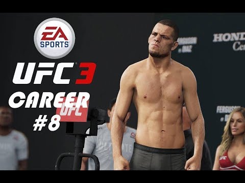 UFC 3 Career Mode Gameplay Walkthrough Part 8 - BRAWL WITH NATE DIAZ!