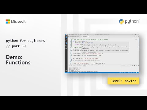 Demo Functions | Python for Beginners 30 of 44