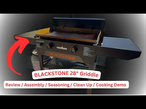 Complete Guide to Blackstone 28" Griddle | Review, Assembly, Seasoning, Cooking Demo and Clean Up