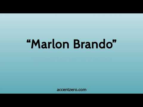 Pronounce "Marlon Brando" - South Korean accent vs. native U.S.