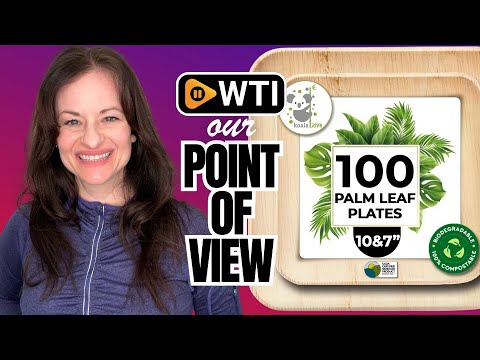 Palm Leaf Plate Bamboo Paper Plate Disposable 10 Inch & 7 Inch Bulk Party Pack Eco Compostable Biodegradable Wooden Plates Best Alternative To Plastic Paper Plates (100 pc) 10"" & 7"" (50+50 Pl - WTI product video review