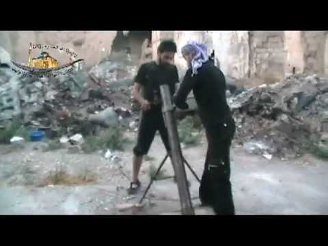 استهداف  قوات النظام بقذائف الهاون من قبل كتائب أحفاد خالد بن الوليد في الوعر في محافظة حمص