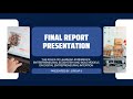 GROUP 5 FINAL REPORT PRESENTATION MGT648