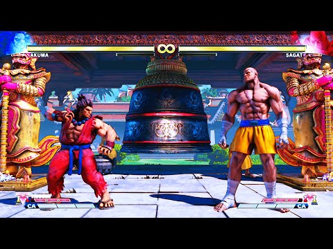 Akuma vs Sagat (Hardest) Street Fighter 5.