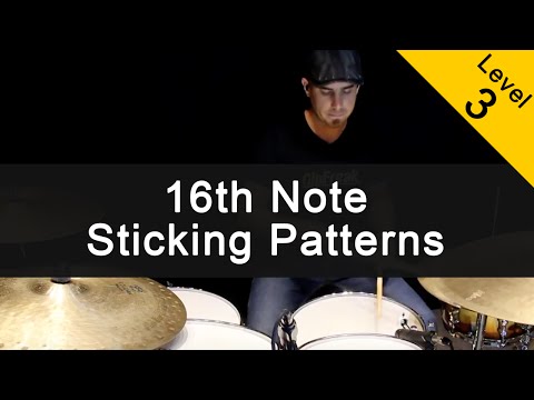 [FUNK] 16th Note Sticking Patterns Drum Lesson [Intermediate]